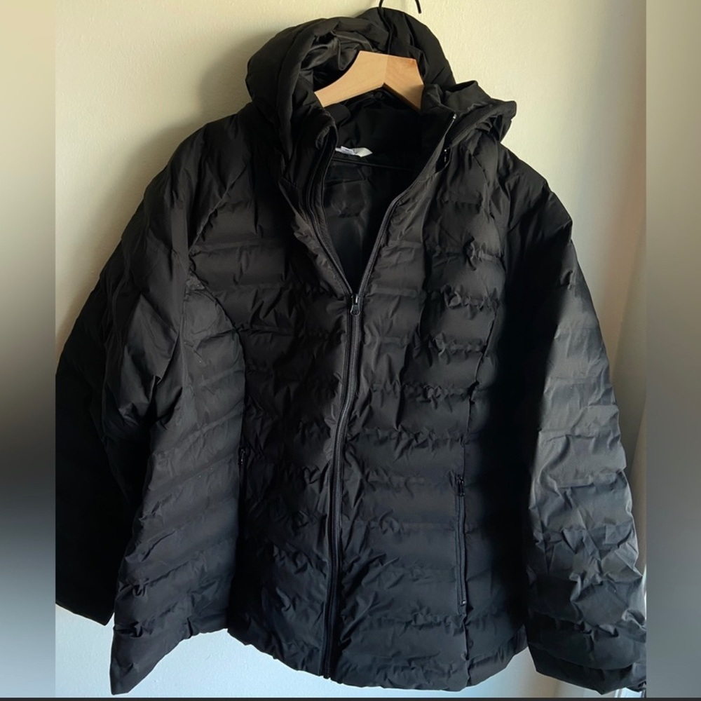 NWOT Time and Tru women’s black puffer coat - size 2X (20W-22W)